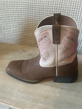Ariat Girls' Double Kicker Western Boots - Broad Square Toe